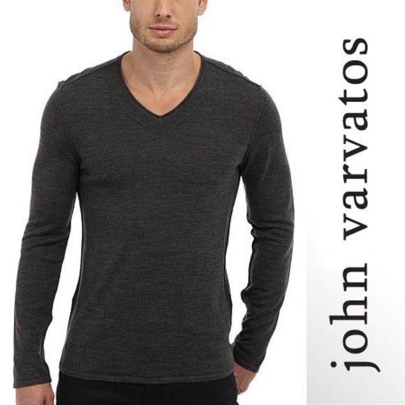 Vneck Wool Sweater Pintuck 